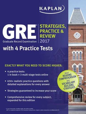 cover image of GRE 2017 Strategies, Practice & Review with 4 Practice Tests